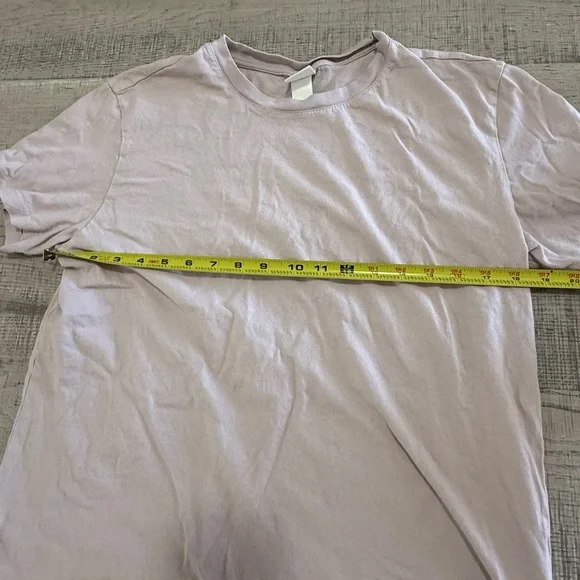 H&M Basics Light Grey Men’s Short Sleeve T-Shirt Size Medium - Picture 9 of 10